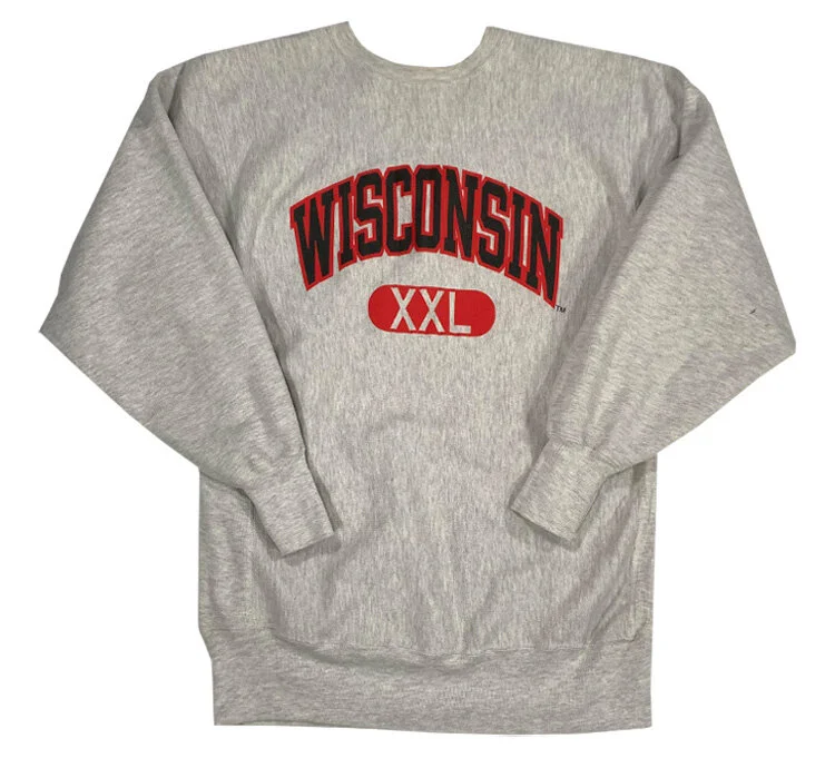 Vintage Champion Reverse Weave Wisconsin Crewneck (Size XXL) — RootsBK